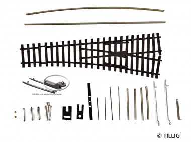 Tillig 83435 Handweiche EW1 Bausatz rechts 15° 