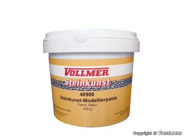 Vollmer 48900 Steinkunst-Modellierpaste, Natur, 500 g 