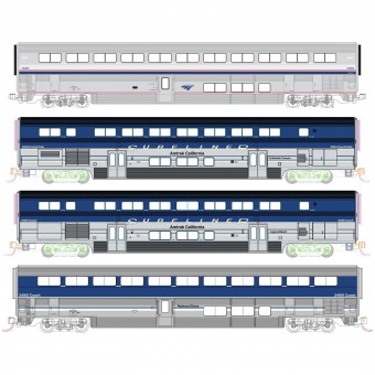 Kato 106-9002-1 Amtrak Surfliner Personenwagen-Set Ep.6 