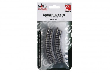 Kato 20-176 Gleis gebogen R117 45°, 4 St. 