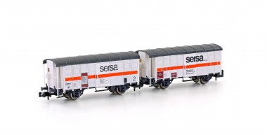 Hobbytrain 24253 SERSA gedeckte Güterwagen-Set 2-tlg Ep.5 