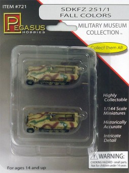 Pegasus Hobbies 721 Sd.Kfz. 251/1, farbig, 2 Fertigmodelle 