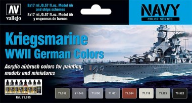 Vallejo 71615 Farbset: Kriegsmarine WWII  8x17ml 