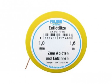 Schönwitz 27146 Entlötlitze - gelb 1,0mm breit 1,6m lang 