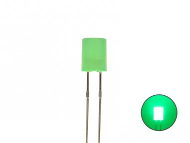 Schönwitz 50855 LED Zylinder 5mm diffus echtgrün puregr 