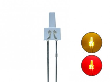 Schönwitz 50881 DUO LED 2mm lang Bipolar 2pin klar gelb 