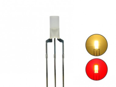 Schönwitz 50882 DUO Zylinder LED 3mm diffus 3pin Anode  