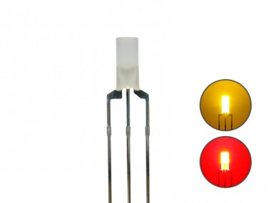 Schönwitz 50884 DUO Zylinder LED 3mm diffus 3pin Anode  