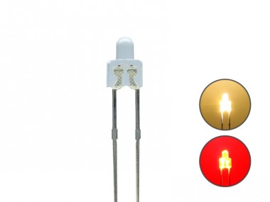 Schönwitz 50888 DUO LED 2mm kurz Bipolar 2pin klar warm 