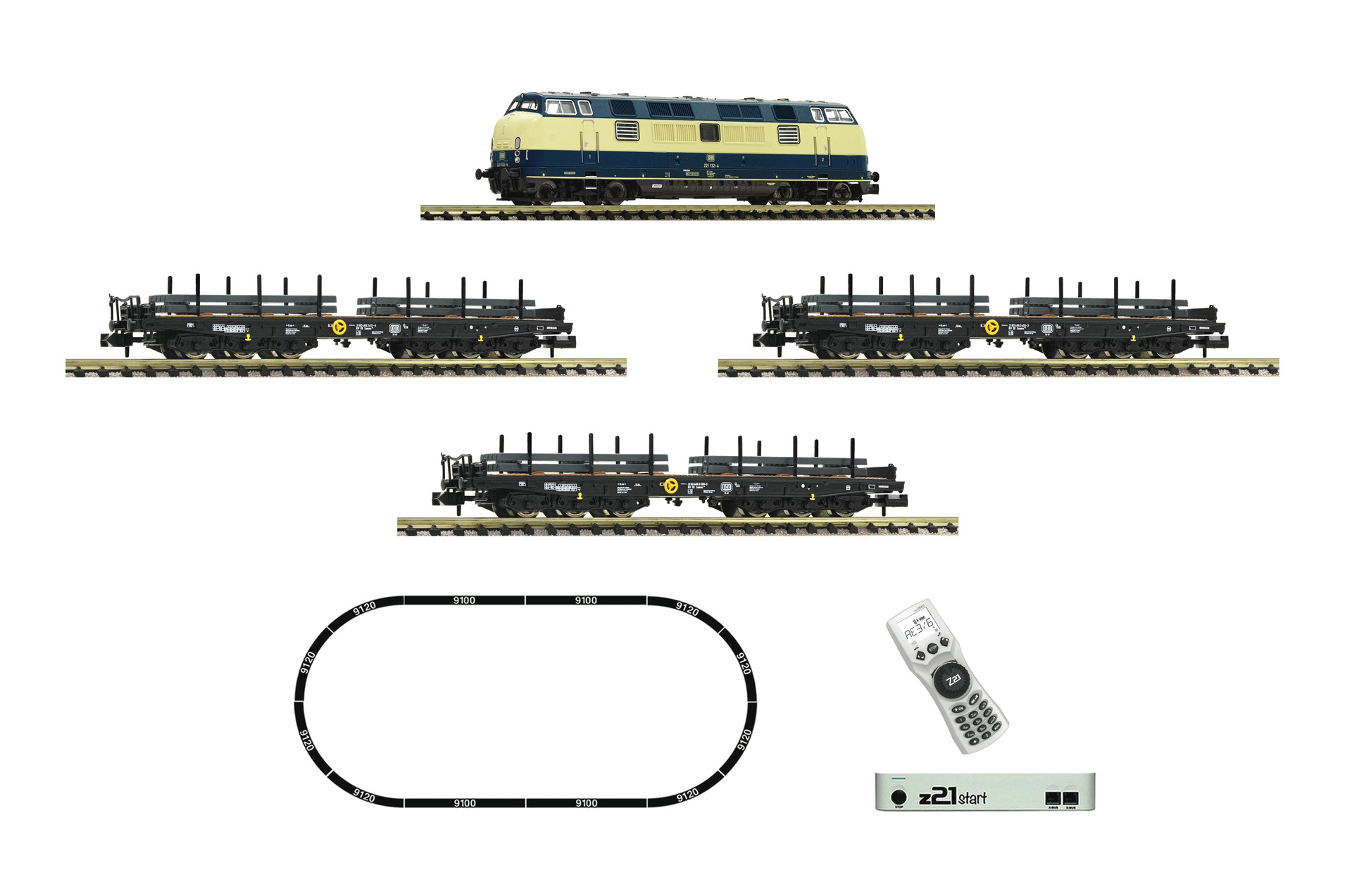 Fleischmann 931902 z21 Digi-Set DB BR 221 + Güterzugwg Ep.4