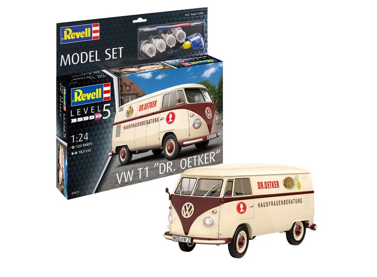 Model Set Volkswagen T1 Samba Bus, Inkl. Farben, Kleber, Pinsel