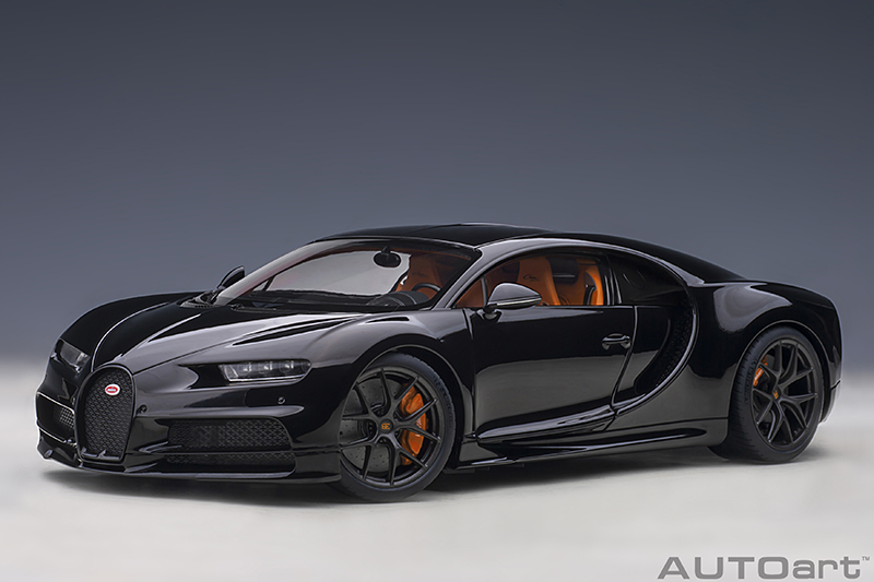 AUTOart 70999 Bugatti Chiron | Menzels (Nocturne Onlineshop Sport Lokschuppen Black)